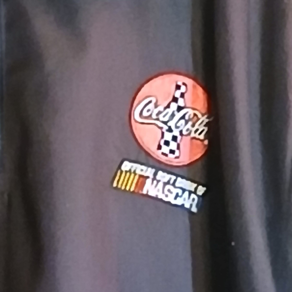 Vintage Vantage Blue Microfiber Coca Cola Nascar Convertible Jacket Vest XL - Picture 3 of 8